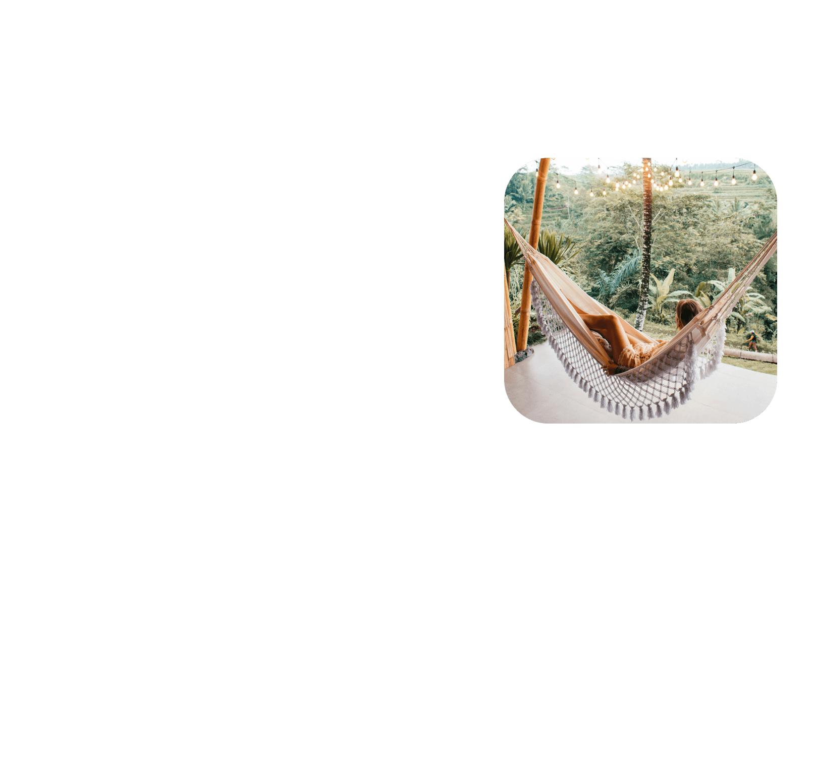 hotel resort hammock with backyard view, representing a top notch guest experience